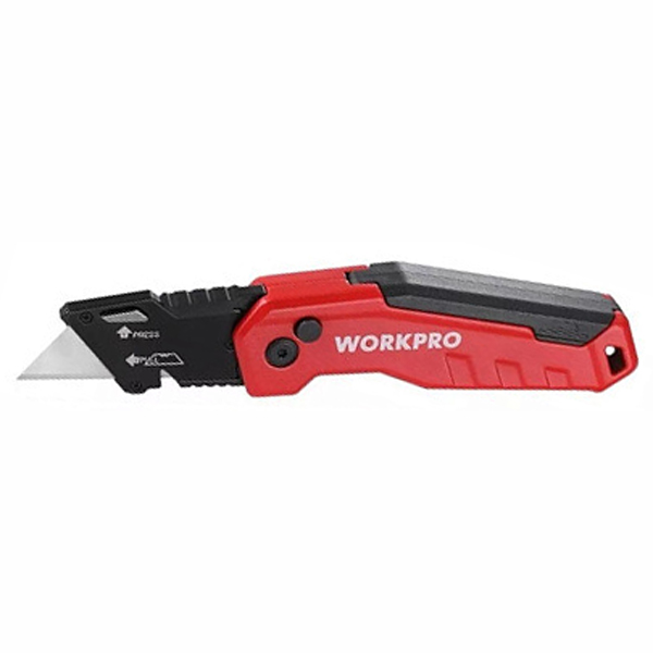 Нож складной WORKPRO 180/120 мм + 10 лезвий (WP211026)