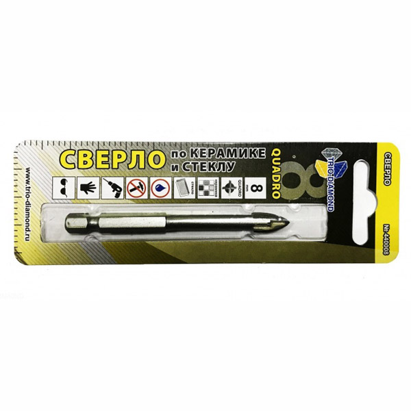 Сверло по керамике и стеклу TRIO-DIAMOND Quadro 8 мм (440008)