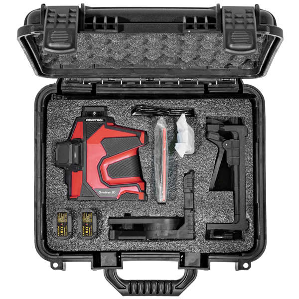 Нивелир лазерный CONDTROL Omniliner 3D Kit 3 х 360, 30/80 м, ±0,2 мм/м, красный луч, 3.7В 5200 мАч (1-2-405)