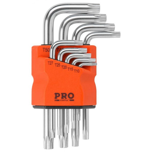 Набор ключей шестигранных STARTUL PRO коротких 9 предметов (Torx T10-T50) (PRO-87209)