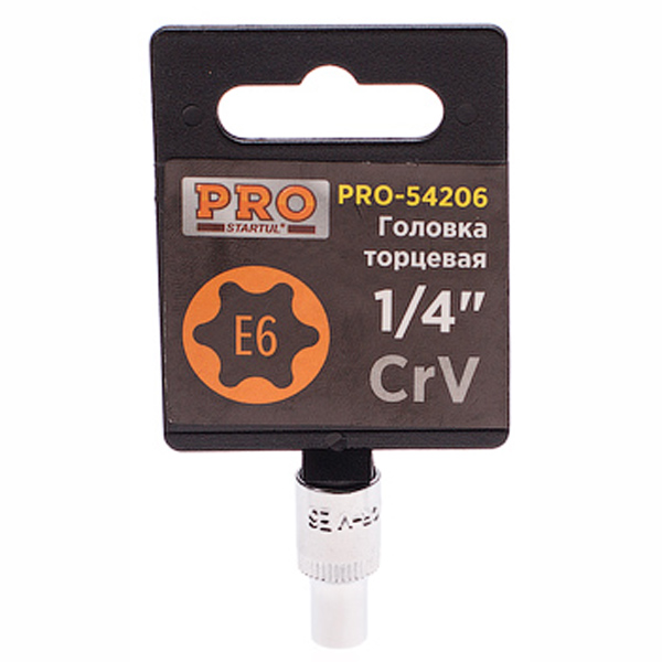 Головка торцевая STARTUL PRO 1/4" E6 (PRO-54206)