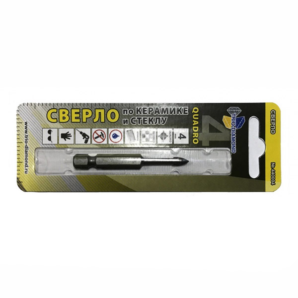 Сверло по керамике и стеклу TRIO-DIAMOND Quadro 4 мм (440004)
