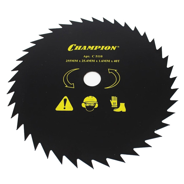 Нож с остроугольными зубцами CHAMPION 40z х 255 х 25,4 мм (C5110)