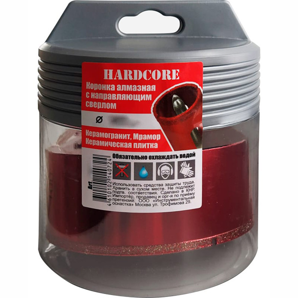 Коронка алмазная по керамограниту HARDCORE 100 мм (154100)