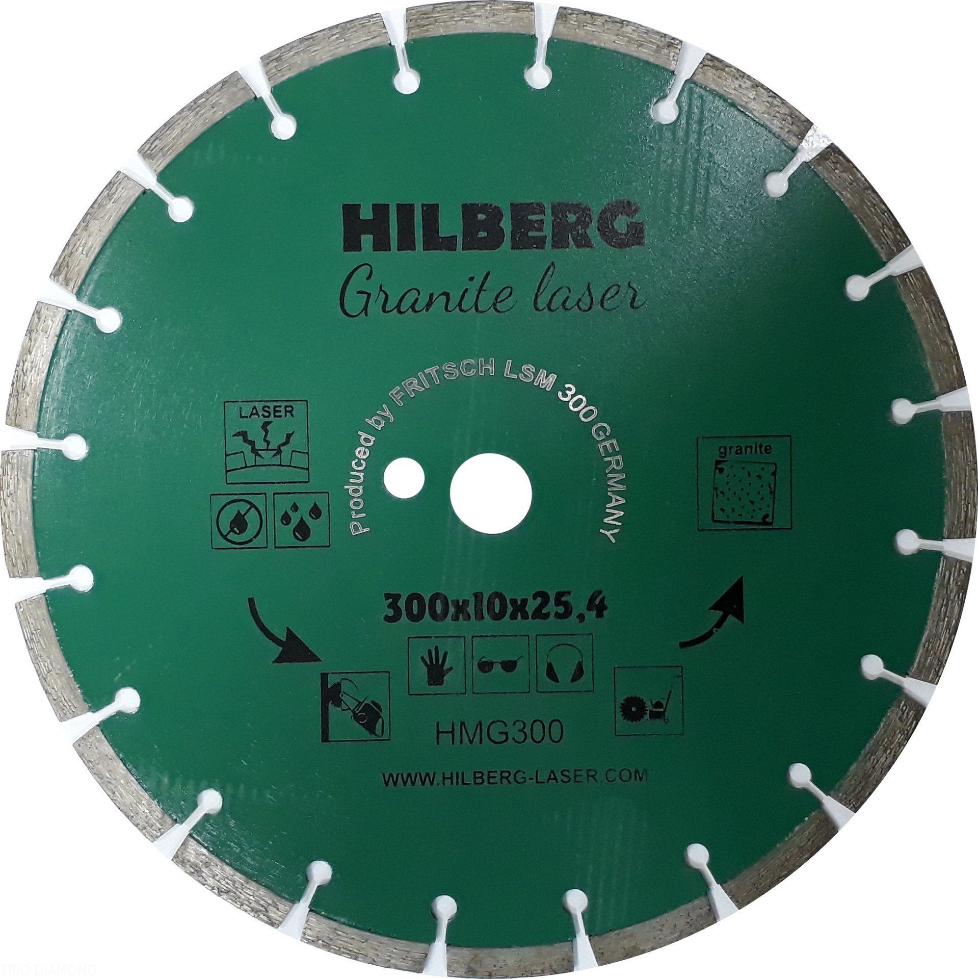 Диск алмазный HILBERG Granite Laser 300 х 25,4/12 мм гранит (HMG300)