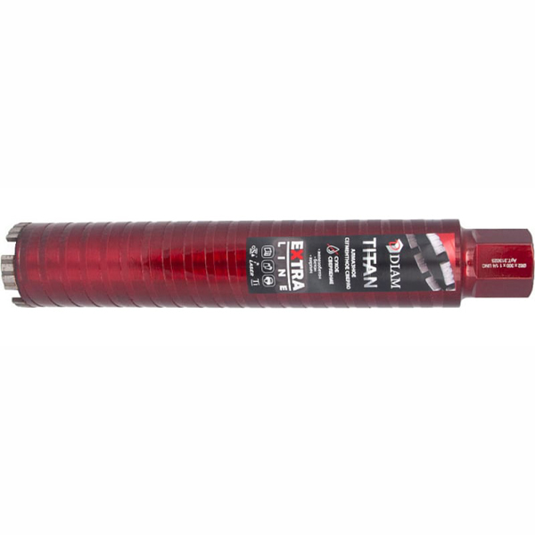 Коронка алмазная DIAM САСС Extra Line Titan 62 х 300 мм 1 1/4 армированный бетон (313023)