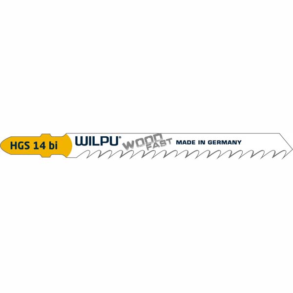 Пилка для электролобзика WILPU HGS 14 Bi-Metall T144DF по дереву 100/75 мм зуб 4 мм (236100005)