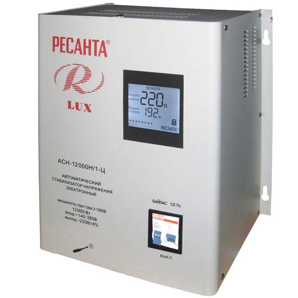 Стабилизатор Ресанта АСН-12000 Н/1-Ц Lux (63/6/22)