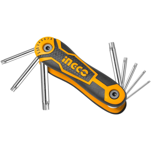 Набор ключей шестигранных INGCO INDUSTRIAL Torx 8 предметов (HHK14083)