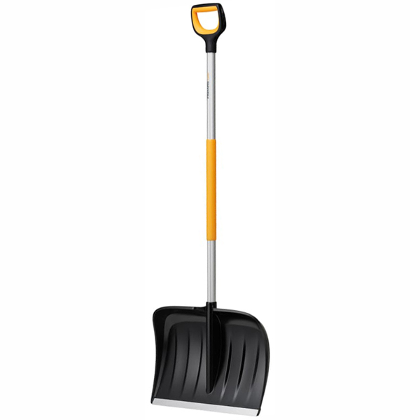 Скрепер для снега FISKARS X-series ударопрочный пластик, 530 х 385 мм, алюминиевый черенок, 1600 г (1057178)