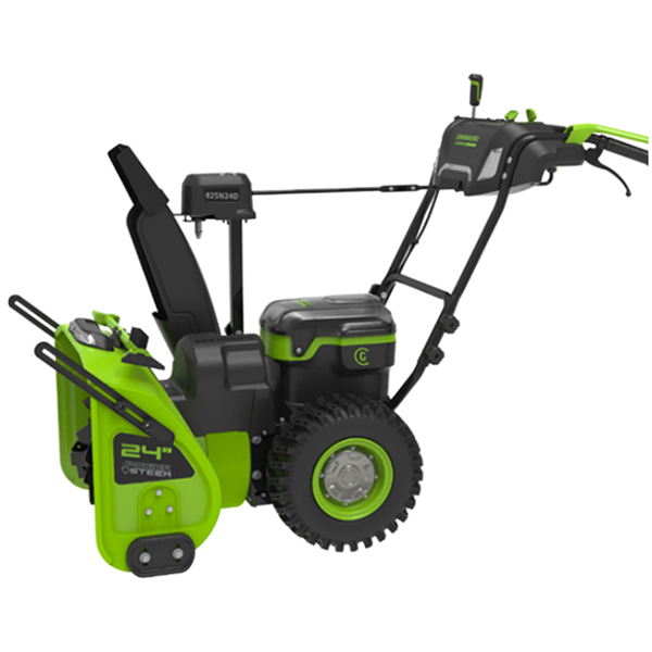 Машина снегоуборочная аккумуляторная Greenworks GD82ST56 82V 1 х 8,0 Ач, выброс 15 м, ковш 61 х 51 (2602807UF3)