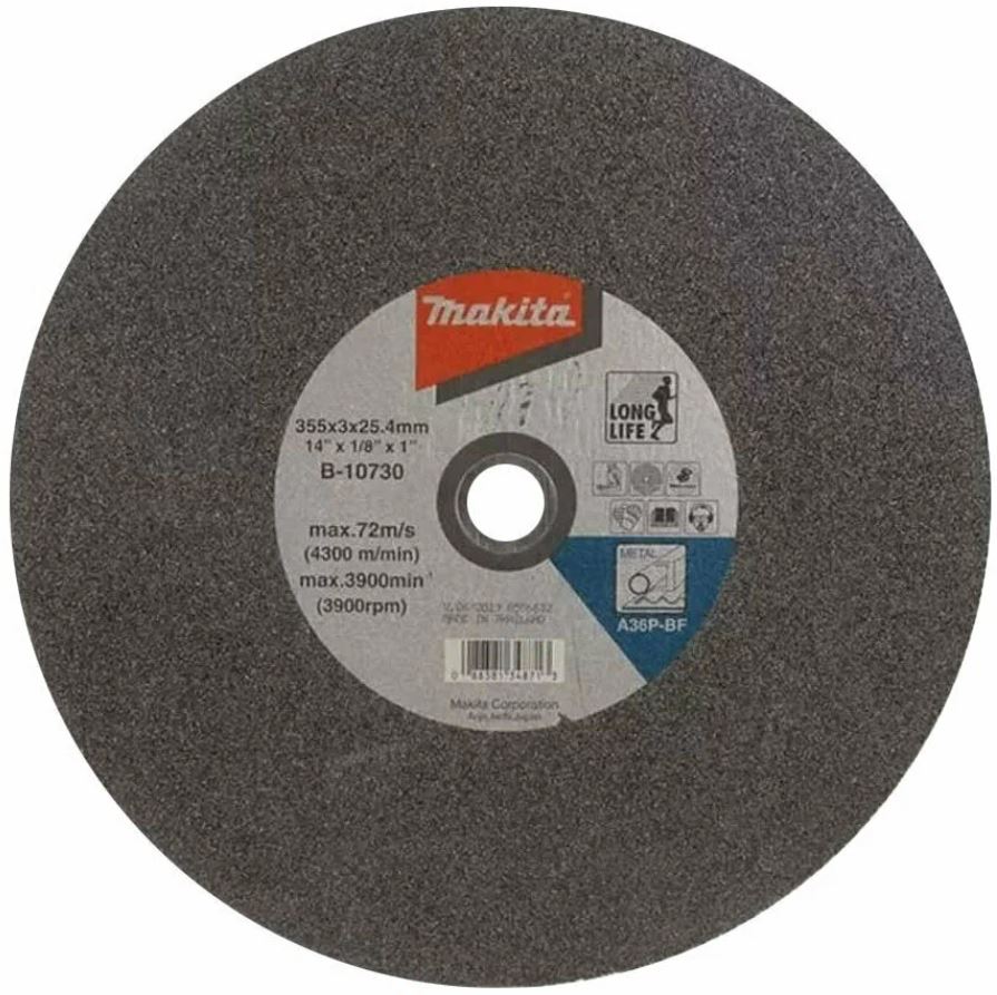 Круг отрезной по металлу Makita 355 x 3,0 х 25.4 мм (B-10730-5)