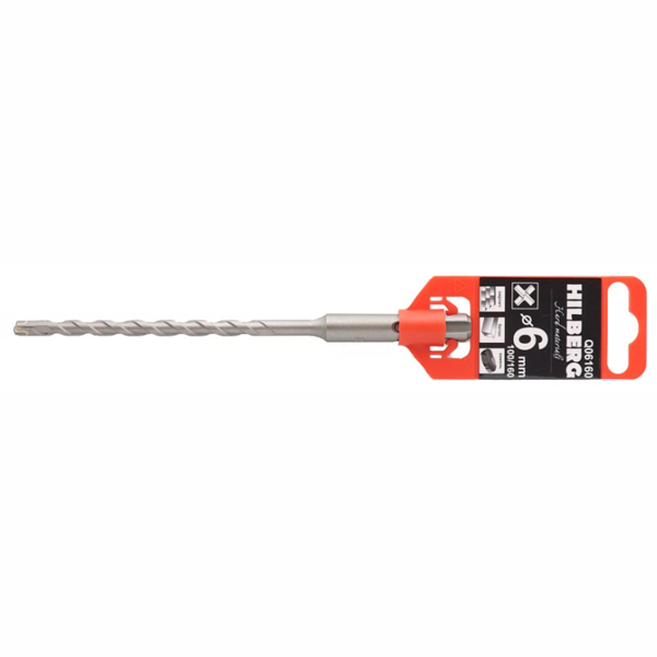 Бур HILBERG Quadro SDS-plus 6,0 х 160 мм (Q06160)