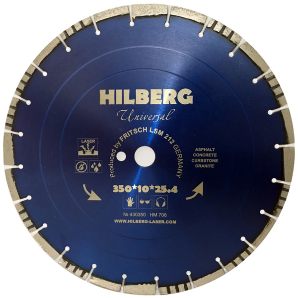 Диск алмазный HILBERG Universal 350 х 25,4/12 мм асфальт (HM708)