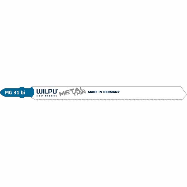 Пилка для электролобзика WILPU MG 31 Bi-Metall T318AF по металлу 132/80 мм зуб 1 мм (257100002)