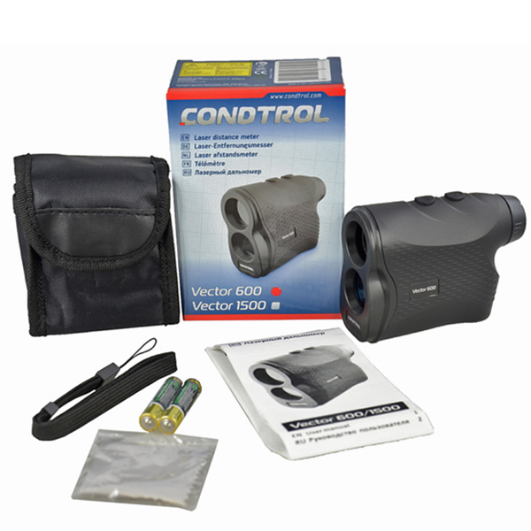 Дальномер лазерный CONDTROL Vector 600 до 600 м, инфракрасный луч, 2 x 1,5В ААА LR03 (1-4-101)