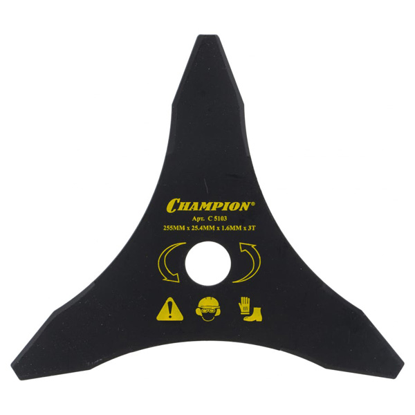 Нож для жесткой травы CHAMPION 3z х 255 х 25,4 мм тип В (C5103)