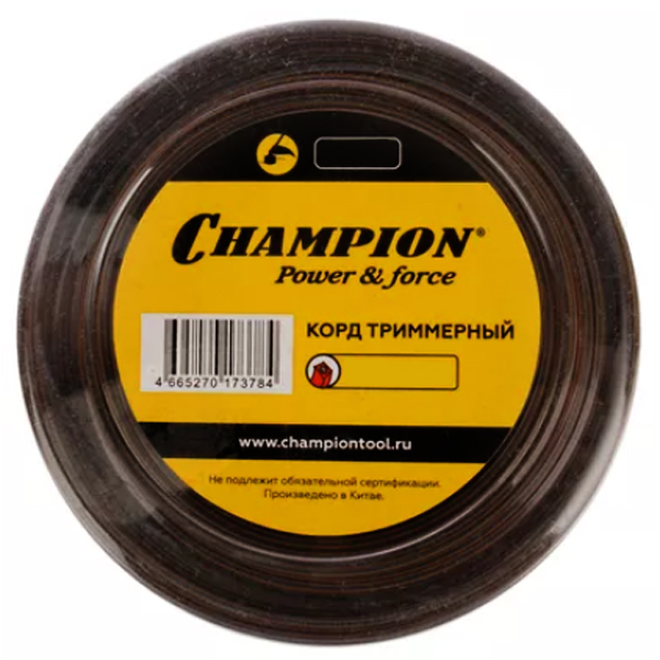 Леска триммерная CHAMPION квадратная Nylplus Square 2,4 мм 74 м (C5066)