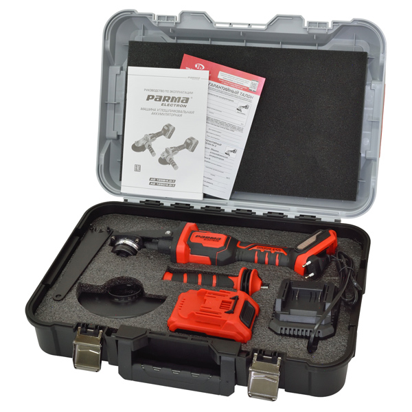 Шлифмашина аккумуляторная угловая PARMA ELECTRON AG 125C/4.0-1 1 х 4,0 Ач (02.033.00022)