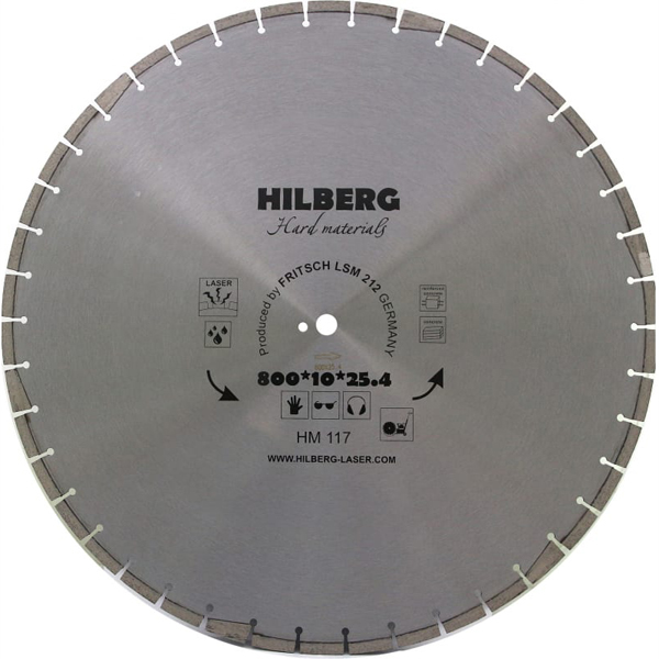 Диск алмазный HILBERG Hard Materials Laser 800 х 25,4/12 мм армированный бетон (HM117)
