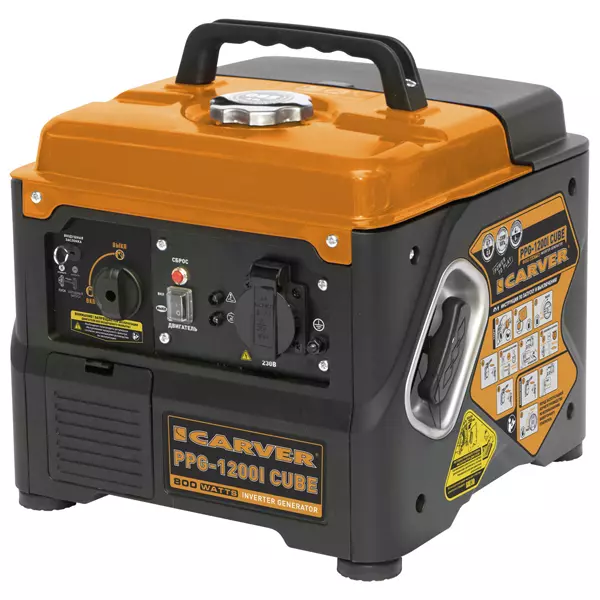 Генератор бензиновый инверторный CARVER PPG -1400I CUBE (01.020.00073)