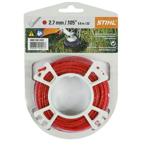 Леска триммерная STIHL круглого сечения бесшумная 2,7 мм 9,8 м (00009302422)