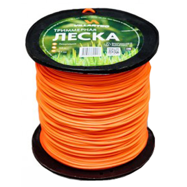 Леска триммерная VILLARTEC пятиугольного сечения 2,4 мм 160 м (Z0000024160)