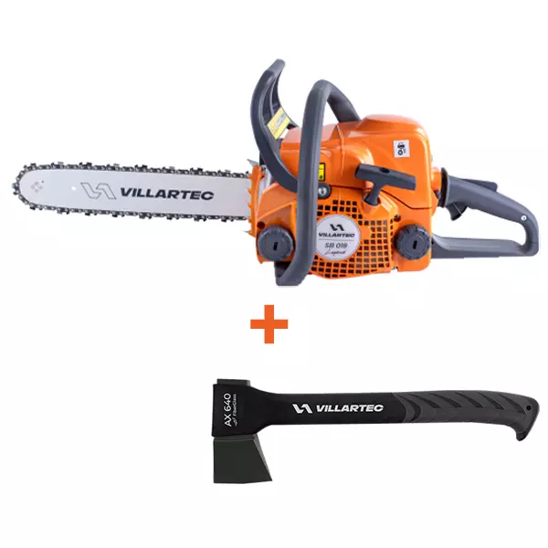 Бензопила VILLARTEC SB 018 Legend шина 40 см + Топор-колун AX640 (1101180002R2)