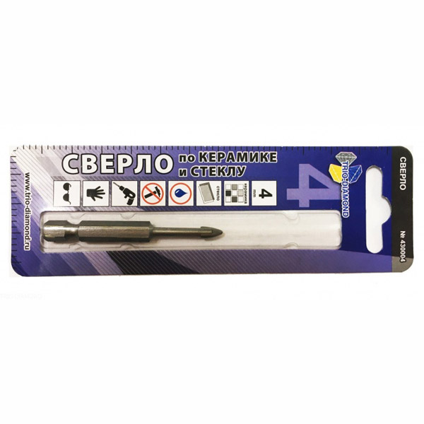 Сверло по керамике и стеклу TRIO-DIAMOND 4 мм (430004)