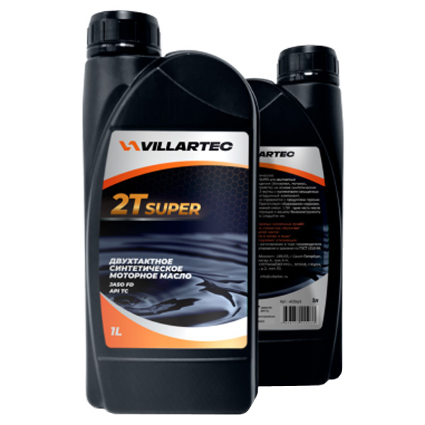 Масло моторное для двухтактных двигателей VILLARTEC 2T SUPER 1 л (5098220000M)