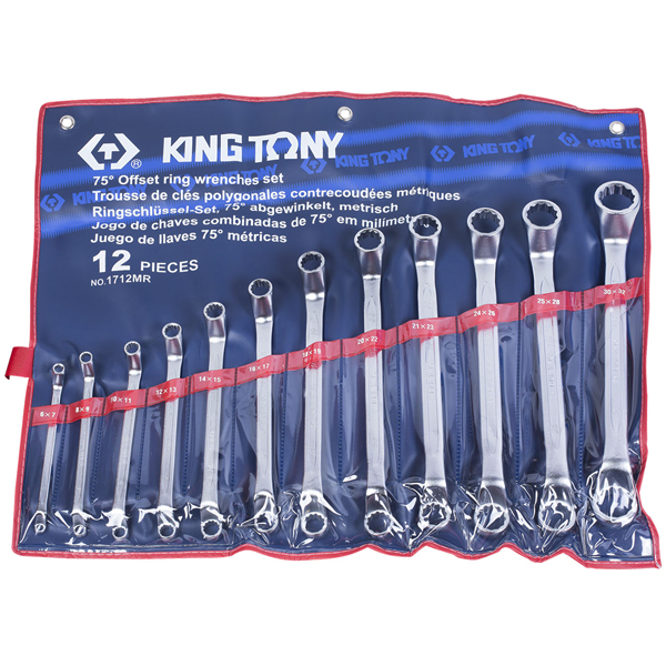Набор ключей накидных KING TONY 12 предметов (1712MR)
