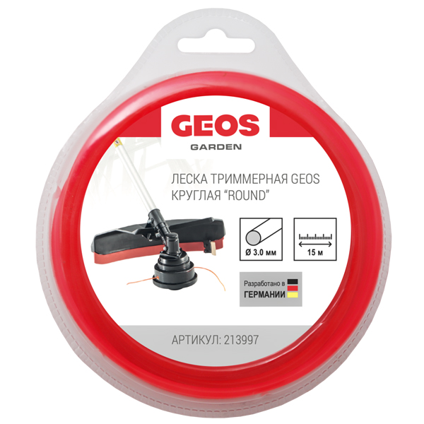 Леска триммерная GEOS Round круглая 3,0 мм 15 м (213997)