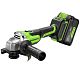 Шлифмашина аккумуляторная угловая Greenworks AG590 1 х 8,0 Ач (3201007CUH)